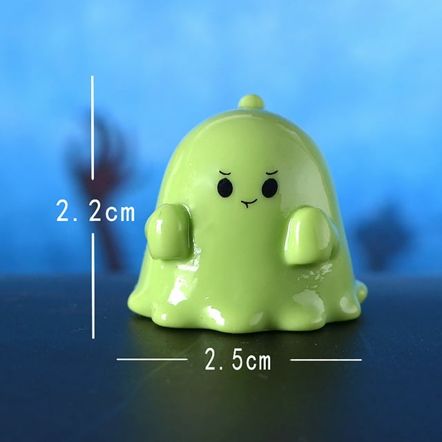 Xihbxyly Cerdo Fantasma de Halloween, Pequeño y Adorable Adorno de Resina, Decoración Festiva para Escritorio, Diseño Animal Colorido y Divertido, Perfecto para El Alféizar de La Ventana o La Estante