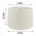 thumbnail image 4 of Pantalla para lámpara Melloway Hardback Drum 36x41x27 cm blanca, 4 of 7