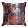 thumbnail image 1 of BOSDECO Psychedelic Geometric Polygon Shape Pattern Abstract in Black Orange Brown Red Pillow Case Pillow Cover 16x16 inch, 1 of 1