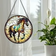 thumbnail image 4 of Horse Stained Glass Suncatcher, Horse Stained Glass Suncatchers for Windows For Merry Christmas, 4 of 7