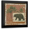 thumbnail image 1 of Phillips, Anita 12x12 Black Modern Framed Museum Art Print Titled - Bear on Red, 1 of 5