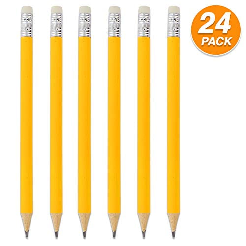 Emraw Pre Sharpened No 2 HB Wood Cased Premium Pencils with Eraser Top Teachers Bulk Pack of 24 Pencil Artists Designers For Professionals 