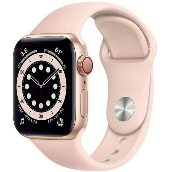 Restored Apple Watch Series 6 GPS w/ 40MM Gold Aluminum Case & Pink Sand Sport Band (Refurbished)