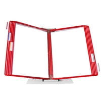 Djois® Desktop Display System, Durable Steel Wire Frames, Letter-Size, 20 Pockets, Red (D232)