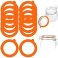 thumbnail image 5 of Jar Seals Gaskets - 10 Pcs/Set, Easy to Replace, Food Grade, Environmentally Friendly, Portable, Sealing Rings, Leak Proof, O Shape, No Odor, Lightweight Mason Jar Silicone Ring for Home, 5 of 8