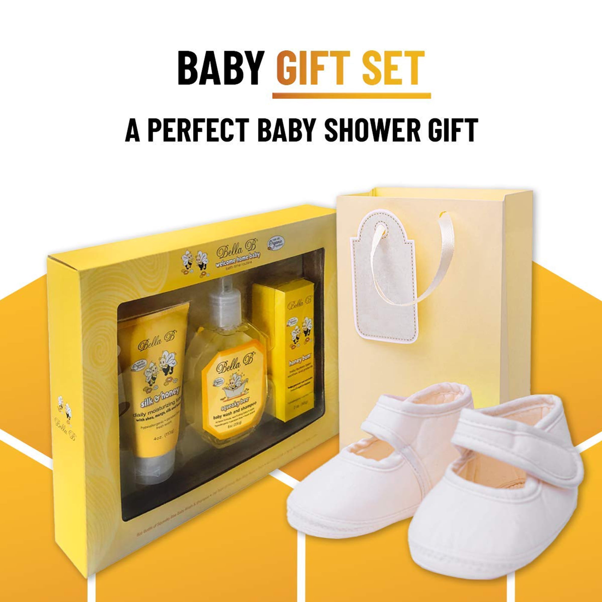 BELLA B Baby Starter Set - Baby Shower Gifts - Gift Baskets Baby Grooming Kit - Baby Gift Basket - Baby Bath Kit - Baby Bath Soap - Baby Wash And Shampoo - Baby Soap Gift Sets