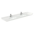 thumbnail image 3 of Wyndham Collection WCH757584DHBCCUNSMXX 84 in. Janna Double Bathroom Vanity, Cultured Marble Countertop, Under Mount Square Sinks, Trim - White Oak, Carrara & Matte Black, 3 of 5