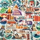 thumbnail image 1 of Stickers Collection Cartoon Travel, 65 unidades, vinilo impermeable, 1 of 2