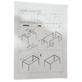 thumbnail image 7 of Ktaxon Modern Glass Dining Table for 4, 47" Rectangle Kitchen Table for Dinette, Breakfast, Dinner Table with Tempered Glass Tabletop, 47.2" x 27.6" x 29.5", 7 of 7