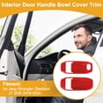 thumbnail image 2 of Cubierta de Tazón de Mango de Puerta Interior para Jeep Wrangler Gladiator JT 2DR 2018-2024 Marco de Decoración de Mango Interior Rojo ABS 2 Pcs, 2 of 6