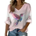 thumbnail image 2 of WCJM Women's Plain Basic Cotton Spandex Scoop Neck Long Sleeve T Shirt Women's Long Sleeve T-Shirt In We Wear Shirts Breast Cancer Shirt Ribbon, 2 of 4
