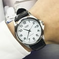 thumbnail image 3 of MTP-1183E-7B Men's Analog Watch w/ Numbered Dial & Genuine Leather Band, 3 of 3