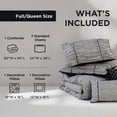thumbnail image 4 of Regency Heights Full/Queen Comforter Set 5 Pieces, Black Plaid Ruched Design with Decorative Pillows, Soft Microfiber Bedding Sets for All Seasons, 4 of 8