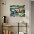 thumbnail image 3 of Monet Water Lilies Dog Rustic Chic Farmhouse Canvas Wall Art by Art Remedy, Gallery Wrapped, 30"x24", 3 of 7