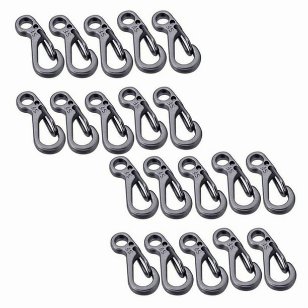 40Unids/Mini Mochila Resorte Abrocha Escalada Mosquetones Camping Botella Equipo Gris