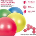 thumbnail image 4 of 75cm Yoga Ball, Exercise Ball for Fitness, Stability, Balance & Birthing, Anti-Burst Professional Quality Design Balance Ball Pilates Core&Workout Ball with Quick Pump - Home Gym Office Chair, 4 of 6