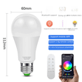 thumbnail image 5 of Bombilla LED inteligente con control por aplicación, lámpara RGB con grafiti para el hogar, lámpara de 9 W que cambia de color, bombilla E27 con Bluetooth, venta al por mayor, 5 of 5