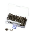 thumbnail image 1 of Kit de 100 juegos de ojales Unique Bargains Bronce 10mm con 3 Herramientas de Instalación, 1 of 7