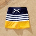 thumbnail image 4 of PatPat Boys Swim Trunks Family Matching Set Stripe Colorblock Spliced Board Shorts Mommy and Me Bathing Suits, 4 of 13