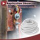 thumbnail image 3 of Cables eléctricos únicos para automóviles, cable de alimentación de 39 pies, blanco, TC, 1 pieza, 12AWG, 2 conductores, completamente aislado y con chaqueta de tacto suave, universal, 3 of 7