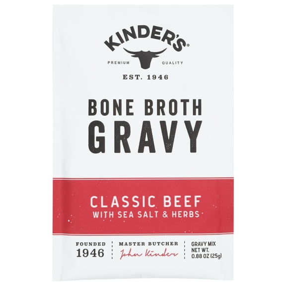 Kinders - Gravy Beef Bone Broth Classic - 0.88 OZ, Case of 15
