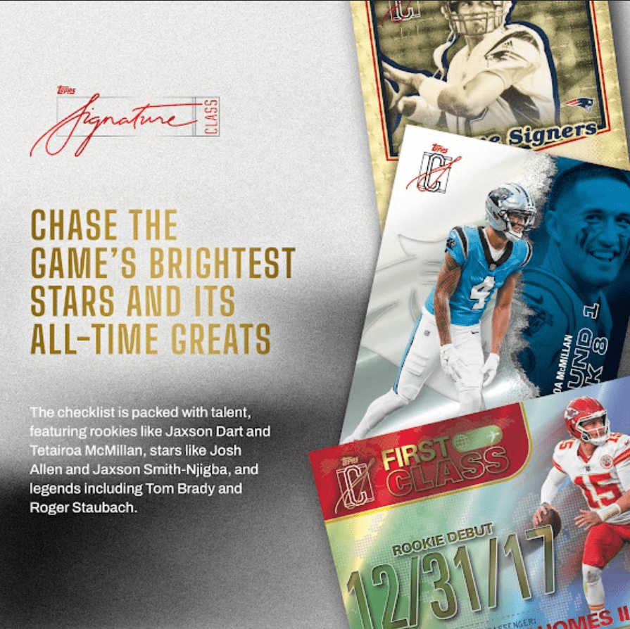2025-26 Topps Signature Class Football - Factory Sealed - Mega Box