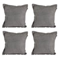 thumbnail image 1 of Cojin Decorativo Cuadrado Set de 4 Niz Gris Oscuro, 1 of 4