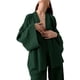thumbnail image 2 of VISgogo Conjuntos de pijamas para mujer, cárdigan de manga larga de color sólido con cinturón + conjunto de pantalones largos elásticos de cintura alta VISgogo  moda, 2 of 9