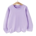 thumbnail image 3 of Boys Soft Cotton T Shirts Crewneck Loose Fit Casual Long Sleeve Kids Basic Tees Tops Purple 4 Years, 3 of 6
