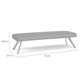 thumbnail image 4 of Willow Lounge Lobby Reception Waiting 3 Seat Bench / Black Steel / Dark Gray, 4 of 5