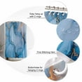 thumbnail image 3 of Gold Blue Marble Texture Shower Curtain, 72" x 72", Abstract Gradient Water Ripple Waterproof Bathroom Curtain Washable Shower Curtain Set with 12 Hooks, 3 of 6