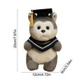 thumbnail image 3 of Tyidzon 8" Graduation Gifts Bear Class of 2025 Stuffed Animal Bear with Black Grad Cap, Plush Doll for Boy Girl Adult High School Graduation Decorations 2025, 3 of 8
