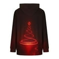 thumbnail image 5 of Hoodies for Women Christmas Pullover Sweatshirts Casual Long Sleeve Drawstring Hooded Tops with Pocket Holiday Cozy Fall Tunic Top, 5 of 6
