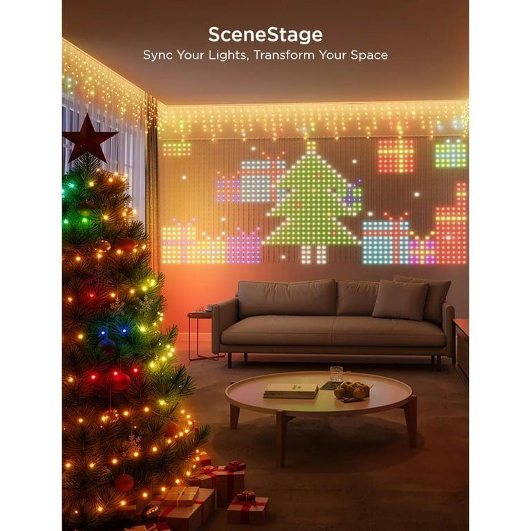 Govee Curtain Lights 2, Smart LED Lights, DIY GIF AIGC, 1040 LEDs