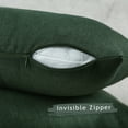 thumbnail image 2 of 3S Brother's Solid Cushion Cover Super Soft & Cozy Home Décor Throw Pillow Case for Chair Couch Bedroom & Livingroom Décor Pillowcase with Invisible Zipper Set of 2 Pieces -Duck Green 12"x20" Each, 2 of 8
