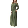 thumbnail image 2 of PYGFEMR Women Long Sleeve Loose Plain Maxi Dresses Casual Long Dresses with Pockets, 2 of 4