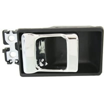 Interior Door Handle Compatible with 1986-1992 Nissan D21 Front, Left Driver or Right Passenger Black bezel with chrome lever