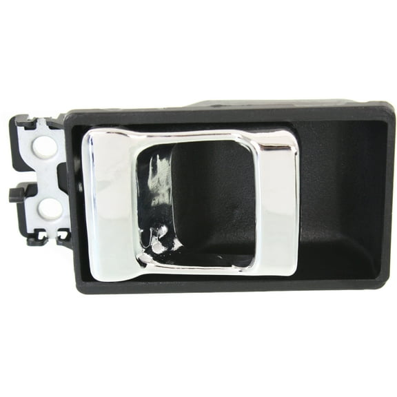 Interior Door Handle Compatible with 1986-1992 Nissan D21 Front, Left Driver or Right Passenger Black bezel with chrome lever