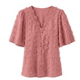 thumbnail image 5 of Womens Summer Short Sleeve Shirts Casual Vacation Tops Lightweight Blouses Trendy 2026, 5 of 6