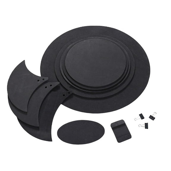 Drum Mute Pads Set 10Pcs Foam Drum Silencer for Practice Jazz Drums and Cymbals Noise Reduction Accessories Drumming