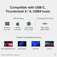 thumbnail image 4 of Estación de acoplamiento USB C triple monitor 4K 12 en 1 enchufable, 4 of 6