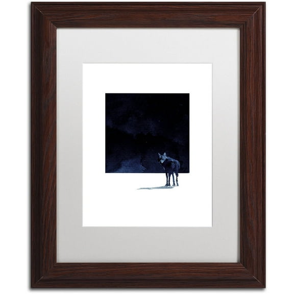 Trademark Fine Art 'I'm Going Back' Canvas Art by Robert Farkas, White Matte, Wood Frame