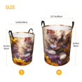 thumbnail image 4 of KLL Cute Cat Sunflower Waterproof Foldable Laundry Hamper Bucket with Handles for Storage Bin,Kids Room,Home Organizer (Small ), 4 of 7