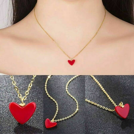 AkoaDa Fashion Heart Pendant Necklace Women Girl Birthday Jewelry Birthday Style (Best Fashion Style Blogs)