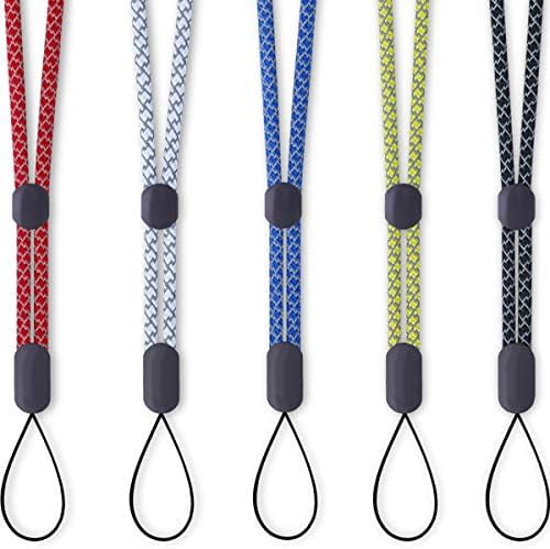 YOUOWO Wrist Colored Lanyard Reflective Hand Srap Lanyards 5 Pack,For Flashlight Outdoor Portable Water Cup USB Phone Key ID Card