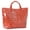 Orange, variant on Polka Dot Glossy Waterproof Tote Bag Large Capacity Handheld Shoulder Bag For Daily Shopping Travel Beach Weekend Outdoor Storage Fashion Accessory Supply
