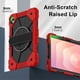 thumbnail image 4 of Funda Resistente a Golpes para Samsung Galaxy Tab S11, Funda Protectora de Silicona + Capa de PC Anti Caída con Asa Giratoria de 360°, Soporte, Correa para el Hombro, Rojo, para Galaxy Tab S11, 4 of 9