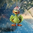 thumbnail image 4 of Christmas Chicken Ornaments, Hilarious Novelty Holiday Tree Decor with Comical Expressions, Acrylic Hanging Pendants for Gifts, Parties,Home Decor Christmas Decorations for Tree,Car Pendant (A), 4 of 8
