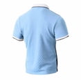 thumbnail image 4 of Blusa y camisa de manga corta con cuello vuelto para hombre, de color liso, informal, de moda, de manga corta, para hombre, top/camisa de manga corta con solapa, tops para hombre, 4 of 8