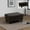 Brown, variant on Leather Storage Ottoman, Folding Foot Stool with Storage Button Tufted Ottoman Bench for Living Room,Black